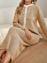 Jupes Géométrique Été Élégant Taille Haute Quotidien Coupe Régulière Mi-longue Fil/fil de laine Régulier pour Femmes