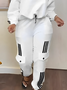Pantalons de Survêtement & joggeurs Décontracté Bloc de Couleur Printemps / Automne Polyester Naturel Ample Long Régulier Élasticité moyenne pour Femmes