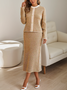 Jupes Géométrique Été Élégant Taille Haute Quotidien Coupe Régulière Mi-longue Fil/fil de laine Régulier pour Femmes