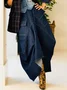 Toile de Jean Jupes Décontracté Plain Printemps / Automne Taille Haute Micro-élasticité Quotidien Maxi O-Ligne Régulier pour Femmes