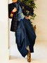Toile de Jean Jupes Décontracté Plain Printemps / Automne Taille Haute Micro-élasticité Quotidien Maxi O-Ligne Régulier pour Femmes