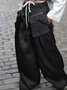 Cargo Pantalons Femmes Plain Printemps / Automne Urbain Polyester Aucune élasticité Ample Taille Moyenne Droit Régulier