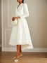Robes Plain Printemps / Automne Élégant Naturel Quotidien Coupe Régulière Manches Longues Manches régulières Non pour Femmes
