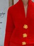 Cardigans Femmes Plain Printemps / Automne Élégant Faire la navette Régulier Ligne X Boucle Régulier Élasticité moyenne