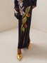 Robes Femmes Floral Printemps / Automne Élégant Polyester Serré Maxi Manches Longues Élasticité moyenne Manches régulières