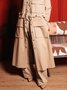 Cargo Pantalons Femmes Plain Printemps / Automne Urbain Polyester Taille Haute Faire la navette Long Droit Régulier