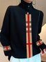 Pulls Femmes Hiver Plaid Urbain à Manches de Raglan Poids lourd Quotidien Col Roulé Droit Élasticité moyenne