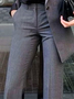 Pantalons Femmes Plain Printemps / Automne Urbain Polyester Naturel Coupe Régulière Long Droit Régulier