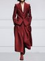 Blazers Rayé Printemps / Automne Urbain Naturel Coupe Régulière Faire la navette à Col Revers Régulier Ligne X pour Femmes