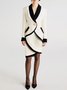 Blazers Bloc de Couleur Printemps / Automne Élégant Polyester Naturel Coupe Régulière Ligne X Régulier Manches régulières pour Femmes