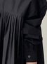 Chemises Femmes Plain Printemps / Automne Urbain Aucune élasticité Ample Manches Longues Régulier Régulier Col de Chemise