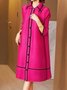 Robes Chemise Femmes Bloc de Couleur Printemps / Automne Élégant Polyester Naturel Aucune élasticité Ample Régulier Col de Chemise