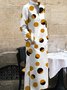 Robes Pois Polka Printemps / Automne Urbain Polyester Naturel Coupe Régulière Droit Régulier Manches régulières pour Femmes