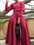 Jupes Décontracté Plain Printemps / Automne Quotidien Maxi parapluie Trapèze Élasticité moyenne Poche Couture pour Femmes