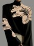 Chemisiers1 Floral Printemps / Automne Urbain Polyester Imprimé Quotidien Ample Manches Longues Régulier pour Femmes
