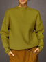 Pulls Femmes Plain Printemps / Automne Urbain Viscose Aucune élasticité Ample Manches Longues Régulier Régulier