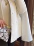 Capes Plain Printemps / Automne Élégant Polyester Col Montant Naturel Cape Poche Couture ensemble pour Femmes