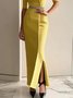 Robes De Fête Femmes Plain Toutes Les Saisons Élégant Polyester Maxi Taille Moyenne Asymétrique Demi Manche Régulier