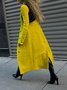 Manteaux Plain Hiver Urbain Polyester Poids lourd Quotidien Mi-long Droit Manches régulières pour Femmes