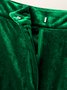 Élégant Coupe Régulière Unicolore Travail Pantalons