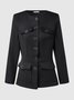 Manteau Simple Élégant Plain