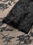 Élégant Unicolore Col Rond Manches Longues Robe Maxi