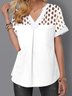 Manches Courtes Dame Quotidien Élégant Tops