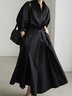 Robes Plain Simple Automne Polyester Regular Fit Navette Midi Trois Quarts Chemise Robe pour Femme