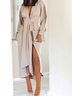 Robes Uni Automne Élé Polyester Regular Fit Manches Longues H-Line Regular Chemise Robe pour Femme