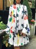 Robes Femme Bloc de Couleur Automne Urbain Polyester Micro-élasticité Jupe Manches longues Normal Autres