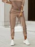Décontracté Pantalons Hiver Sportif Lettres de texte Polyester Quotidien Bande Élastique T-ligne Régulier Élasticité moyenne pour Femmes