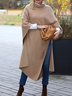 Pull Femmes Plain Automne Urbain Polyester à Haute Élasticité Ample Manches 3/4 Mi-long Régulier