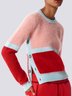 Pull Femmes Hiver Urbain Bloc de Couleur à Haute Élasticité Manches Longues Adapté Laine/Tricot Régulier H-ligne