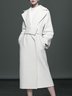 Pardessus Plain Hiver Élégant Aucune élasticité Quotidien Ample à Col Revers Long x-ligne pour Femmes