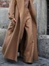 Mode Pantalons Plain Hiver Élégant Polyester Zip Taille Haute Aucune élasticité Coupe Régulière Long pour Femmes
