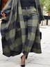 Mode Pantalons Hiver Plaid Urbain Taille Haute Coupe Régulière Pantalon à la cheville Pantalon à bandes à la cheville T-ligne Régulier pour Femmes