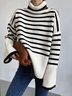 Pull Femmes Géométrique Hiver Simple Acrylique Poids lourd à Haute Élasticité 1 * Top Col Roulé Régulier