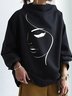 Sweat-shirts Décontracté Figure Hiver Polyester Ample Faire la navette Régulier H-ligne Demi col roulé pour Femmes