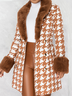 Pardessus Femmes Plain Hiver Urbain Polyester Col V Naturel Coupe Régulière H-ligne Régulier