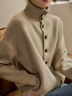 Pull Plain Hiver Simple Faire la navette Manches Longues Col Rond Laine/Tricot Régulier Régulier pour Femmes