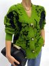 Pull Manteau Femmes Abstrait Printemps Urbain Acrylique Naturel Poids lourd Quotidien Ample Droit