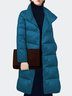 en Toison Manteau Femmes Plain Hiver Urbain Col Montant Ample Faire la navette Mi-longue-Long H-ligne Régulier