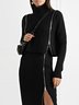 Pull Femmes Plain Printemps Urbain Zip Acrylique Naturel Micro-élasticité Régulier Droit