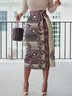 Jupe Femmes Pois Polka Printemps Élégant Taille Haute Micro-élasticité Coupe Régulière Mi-longue S-La ligne Régulier