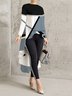 Chemises Géométrique Printemps / Automne Urbain Quotidien Coupe Régulière Col Rond Long Régulier Élasticité moyenne pour Femmes
