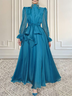 Mariage Robe & Fête Robe Plain Printemps Élégant Polyester Aucune élasticité Coupe Régulière 1 * robe Col Roulé Ligne X pour Femmes