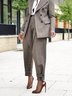 Mode Pantalons Printemps / Automne Plaid Urbain Polyester Poids lourd Quotidien Coupe Régulière Long Pantalon à bandes à la cheville pour Femmes