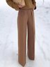 Mode Pantalons Femmes Plain Printemps / Automne Urbain Polyester Coupe Régulière Faire la navette Pantalon droit Droit Régulier