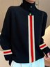 Pulls Femmes Bloc de Couleur Hiver Urbain Acrylique Aucune élasticité Quotidien Manches Longues Col Roulé Droit
