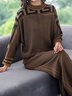 Pulls Géométrique Hiver Urbain Acrylique Poids lourd Micro-élasticité Ample Manches Longues Droit pour Femmes